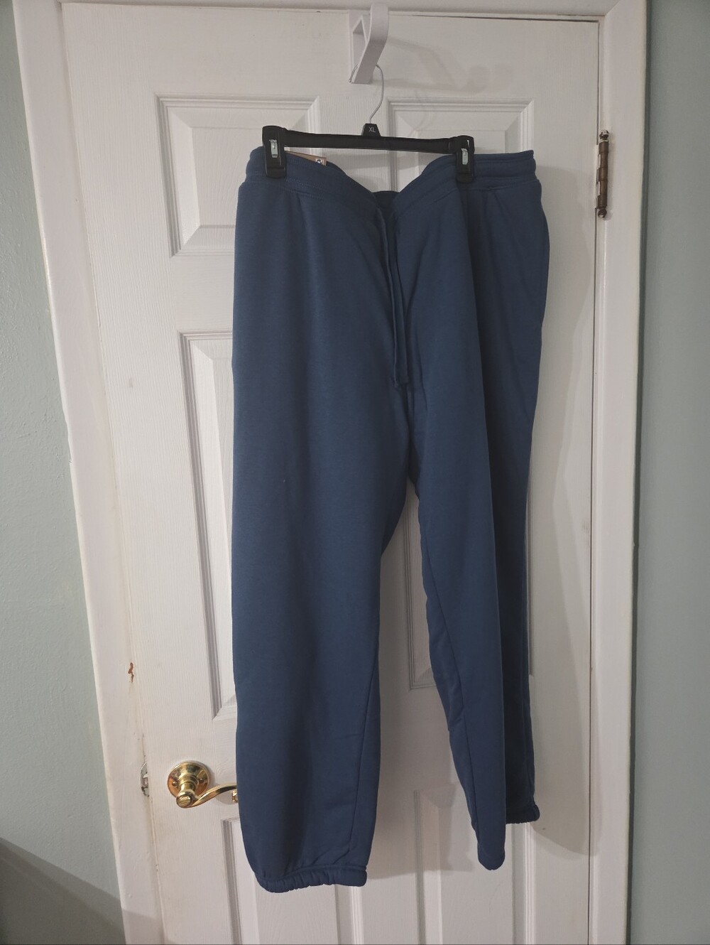 Eddie Bauer Men's Drawstring Sherling lined Blue Joggers.  XXL  NWT